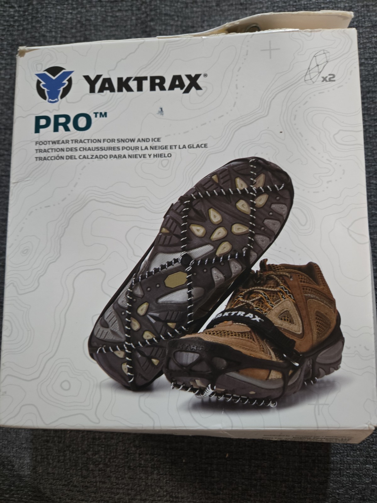 Yaktrax Pro Plus Traction Footwear Cleats For Snow and Ice - XL US Men Size 13+