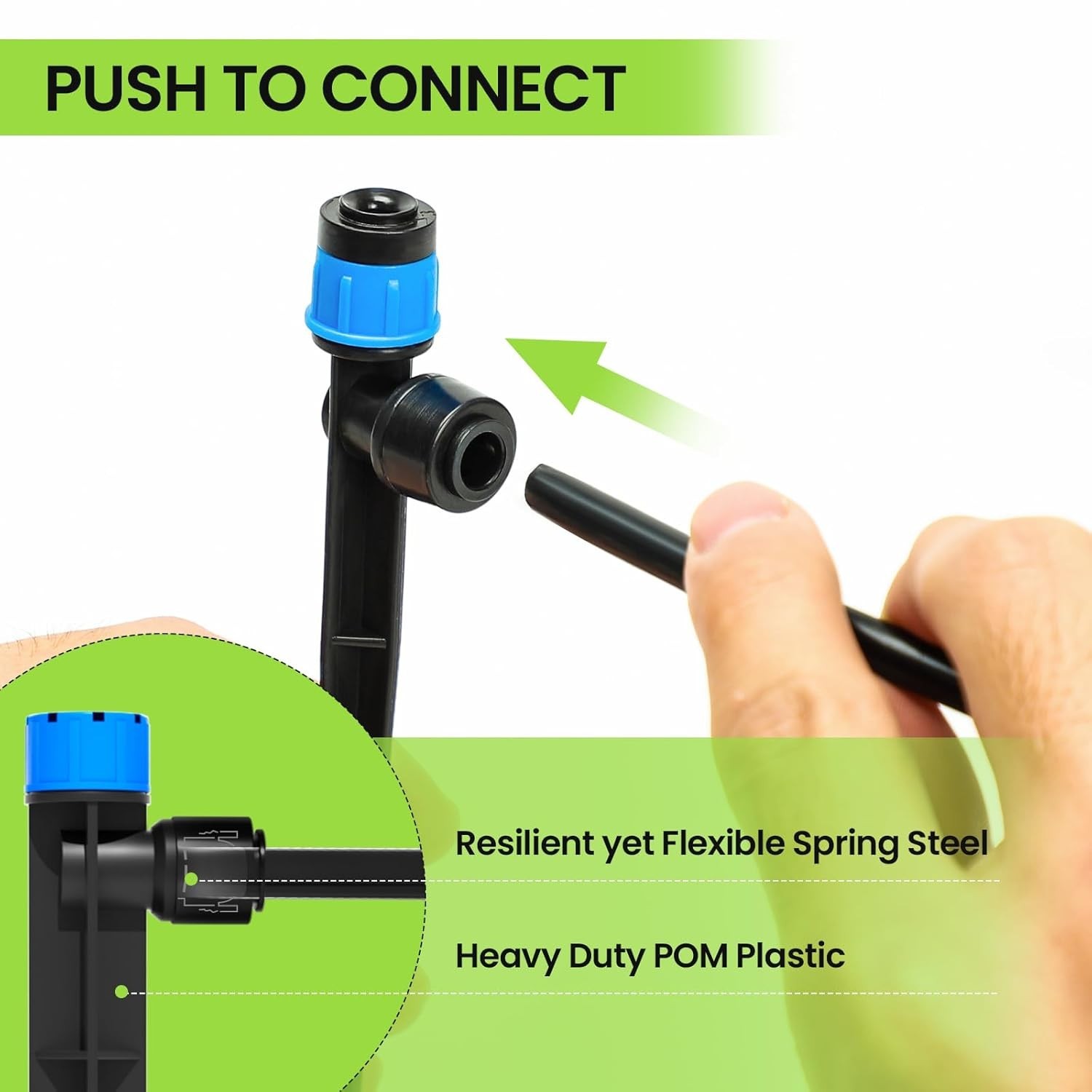 Drip Irrigation System 230FT – Quick Connect Garden Watering Kit with Adjusta...