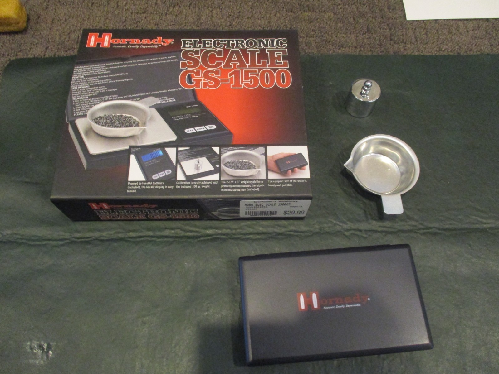 Hornady GS-1500 Electronic Scale Portable Digital Pocket Reloading Scale NOS
