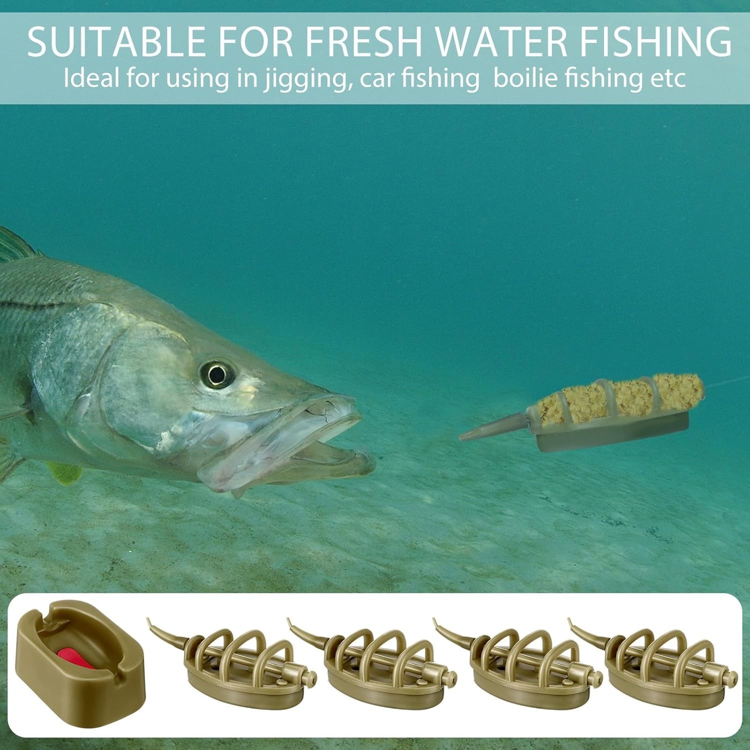 Carp Fishing Method Feeder Set Inline Method Feeders with Quick