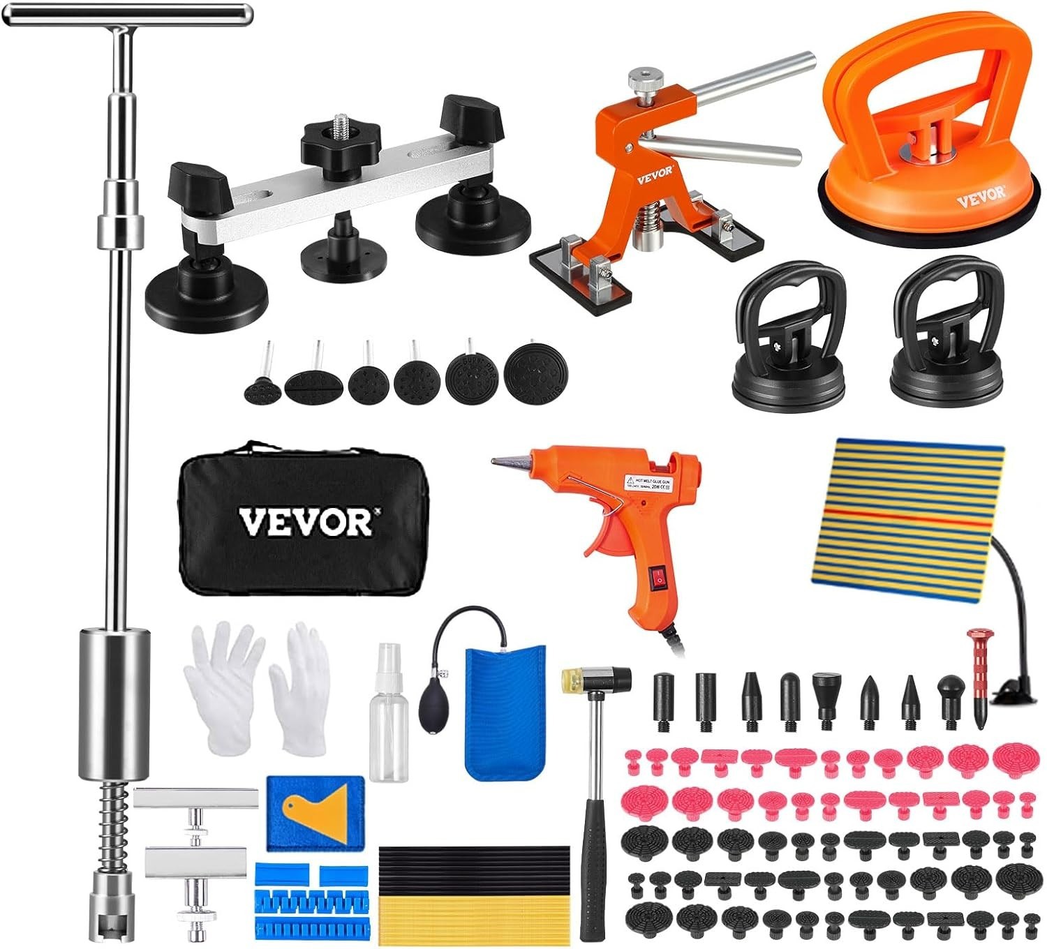 Car Dent Puller Kit, Paintless Dent Repair Tool with Lifter, Slide Hammer & S...