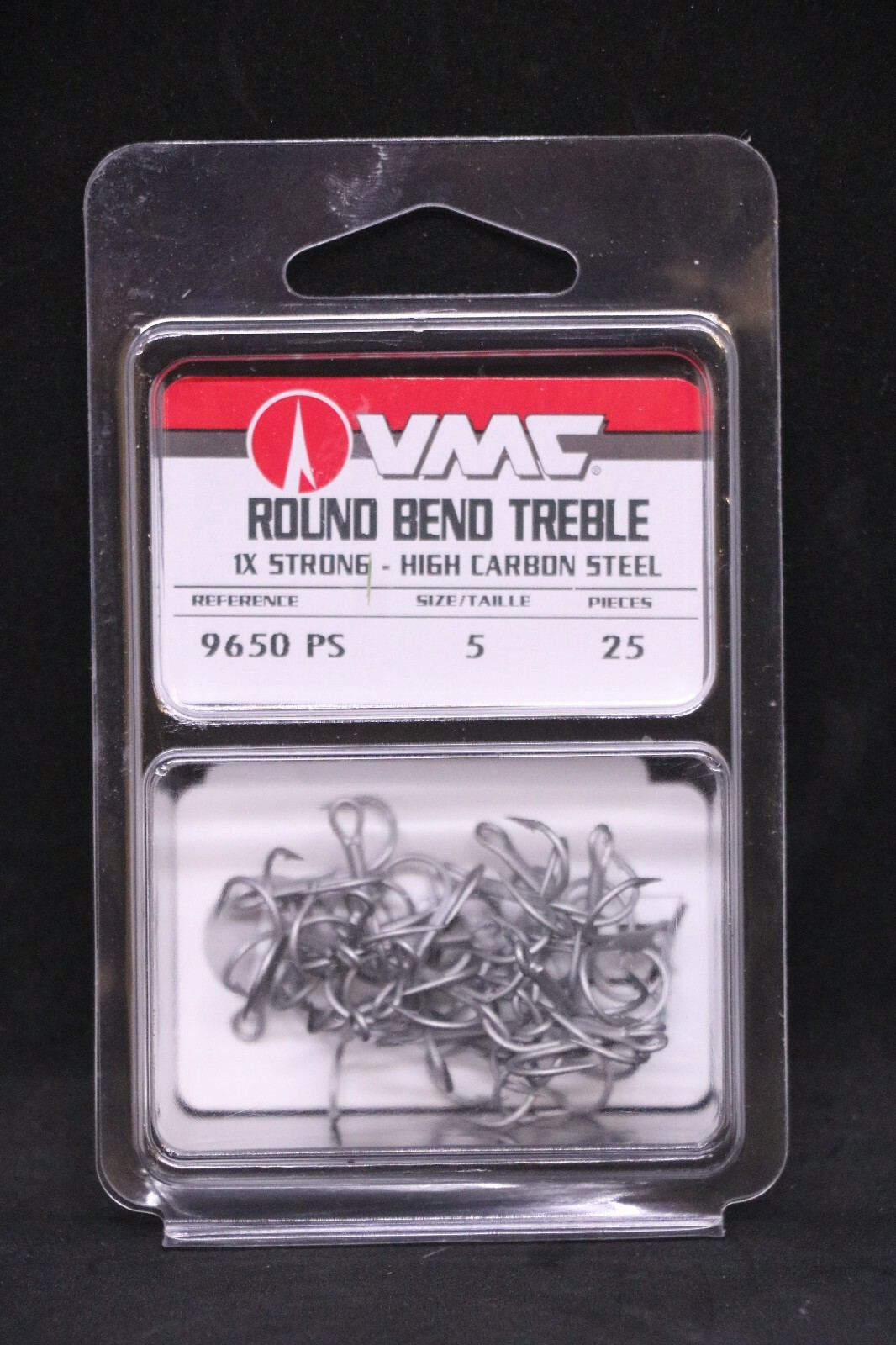 VMC 9650PS Perma Steel Treble Hooks - Size 5 - Pack of 25 - 9650 Carbon Hooks