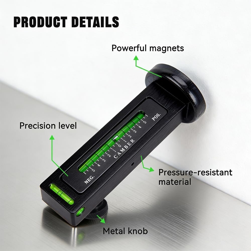 Adjustable Magnetic Camber Caster Gauge - Universal Wheel Alignment Tool, 2-Pack
