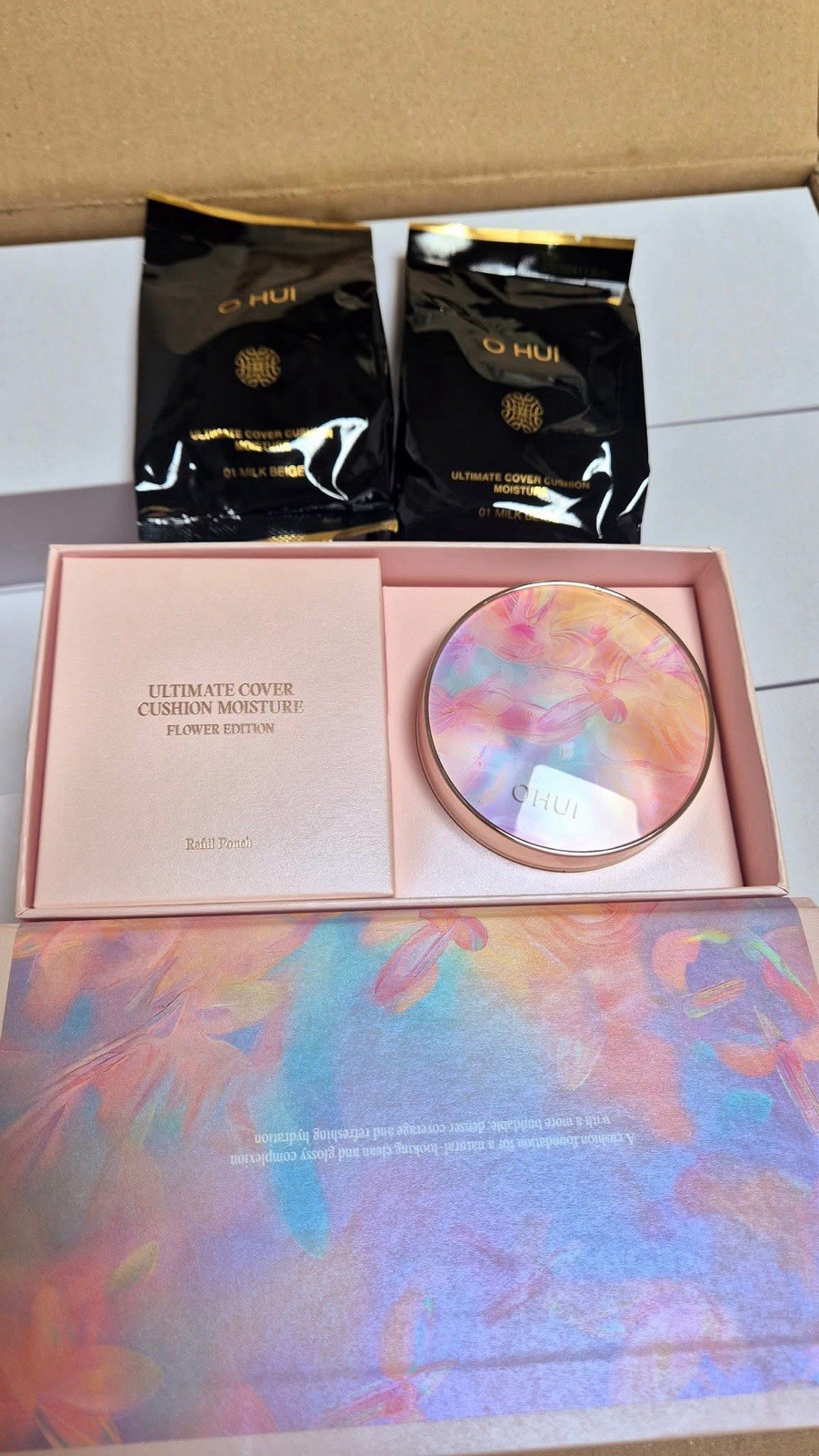 OHUI Ultimate Cover Cushion Moisture Flower Edition No. 1 SPF50+/PA+++ 15g x 3ea
