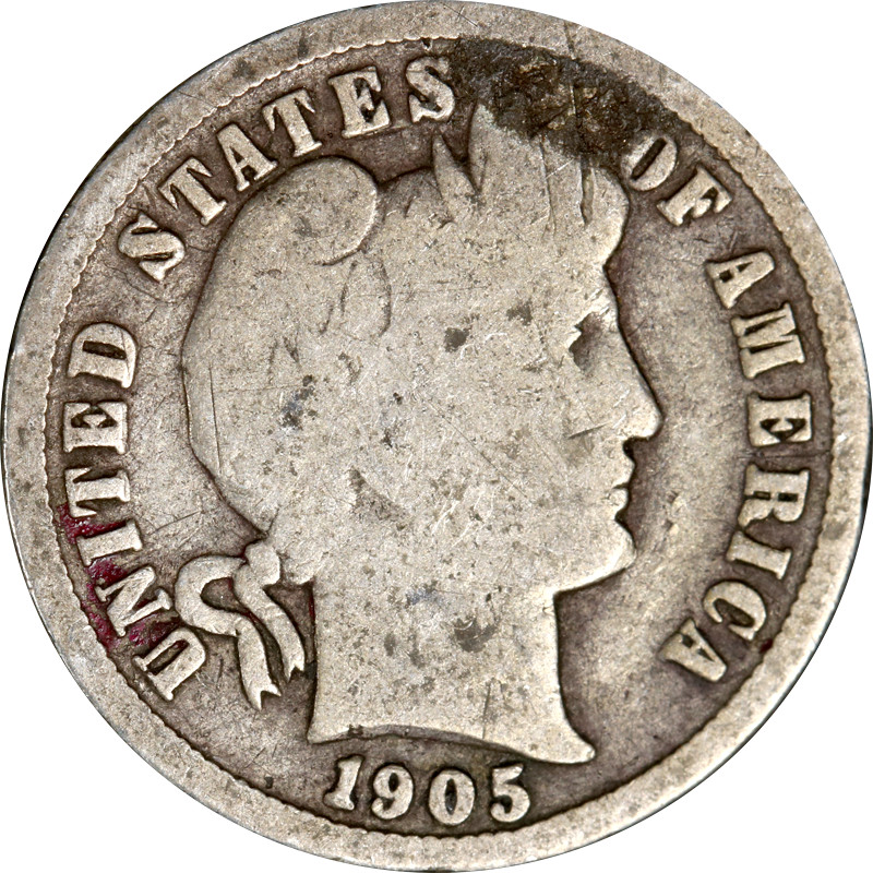 1905-O Barber Dime - Micro 'O'