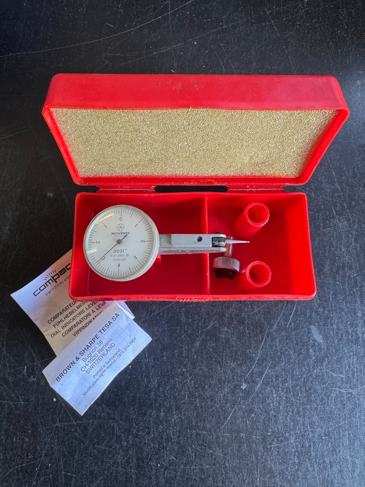 Mitutoyo 513-203 .0001” Dial Test Indicator