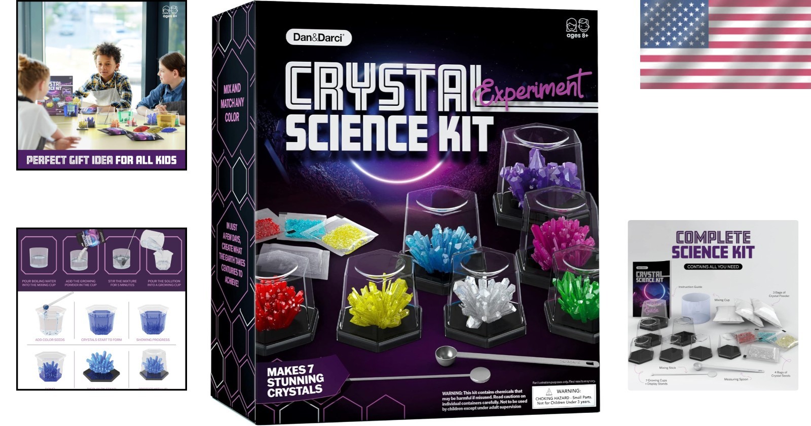 Kids Crystal Growing Science Kit – Fun STEM Experiments for Ages 8-14