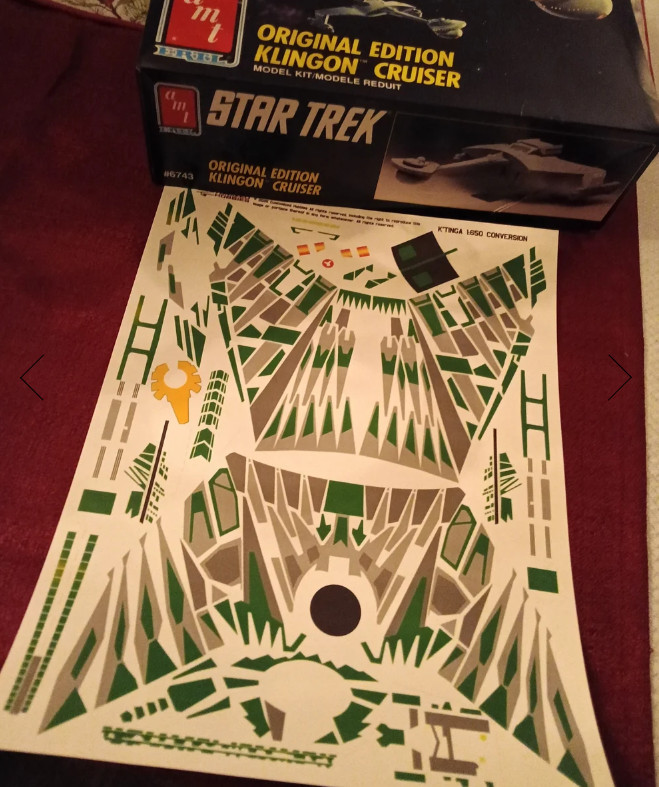 Star Trek 1:650 Klingon D7 to K'tinga Battlecruiser Conversion Decals