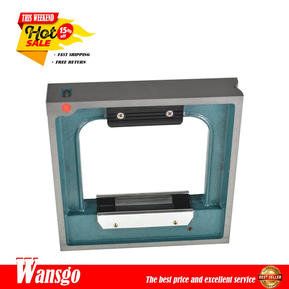 8" X 1-9/16" X 8" High Precision Frame Spirit Level Graduation .0002" USA