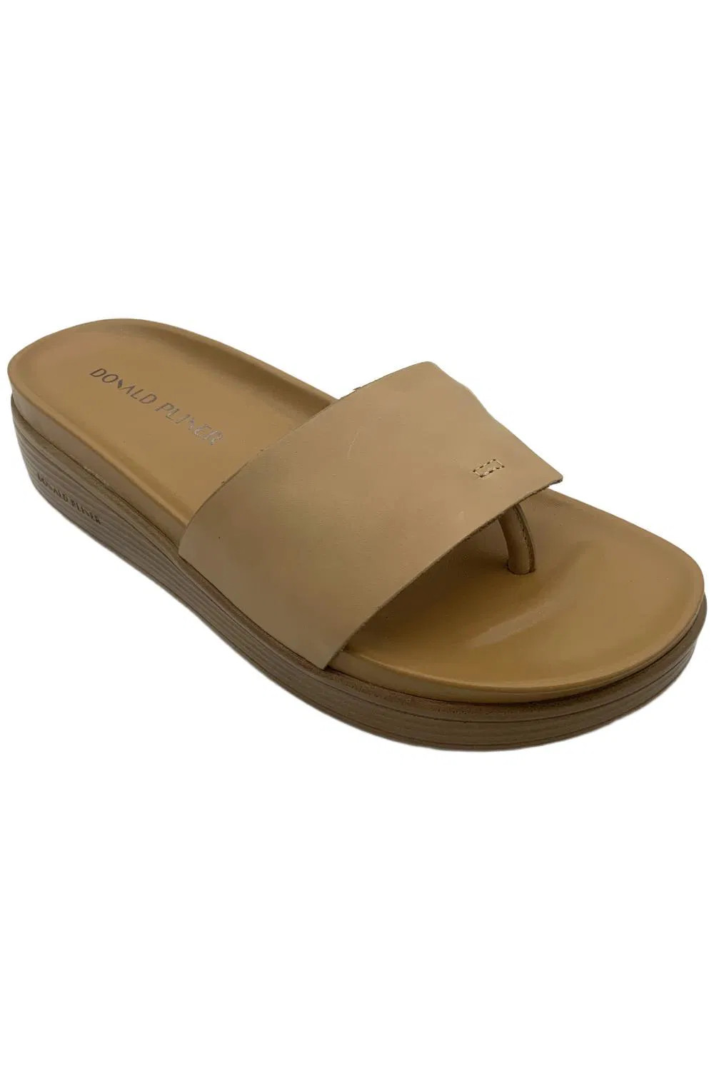 Donald Pliner Women's Fifi Leather Slip On Sandal Camel