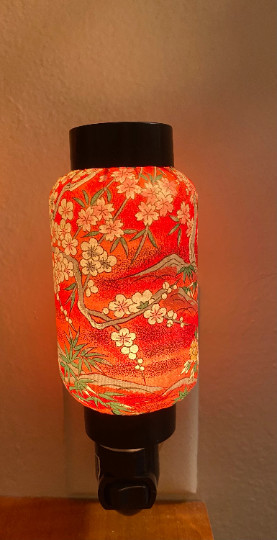 Cherry blossom Oriental Japanese Washi Night Light Lamp Candle Home Decor Gifts