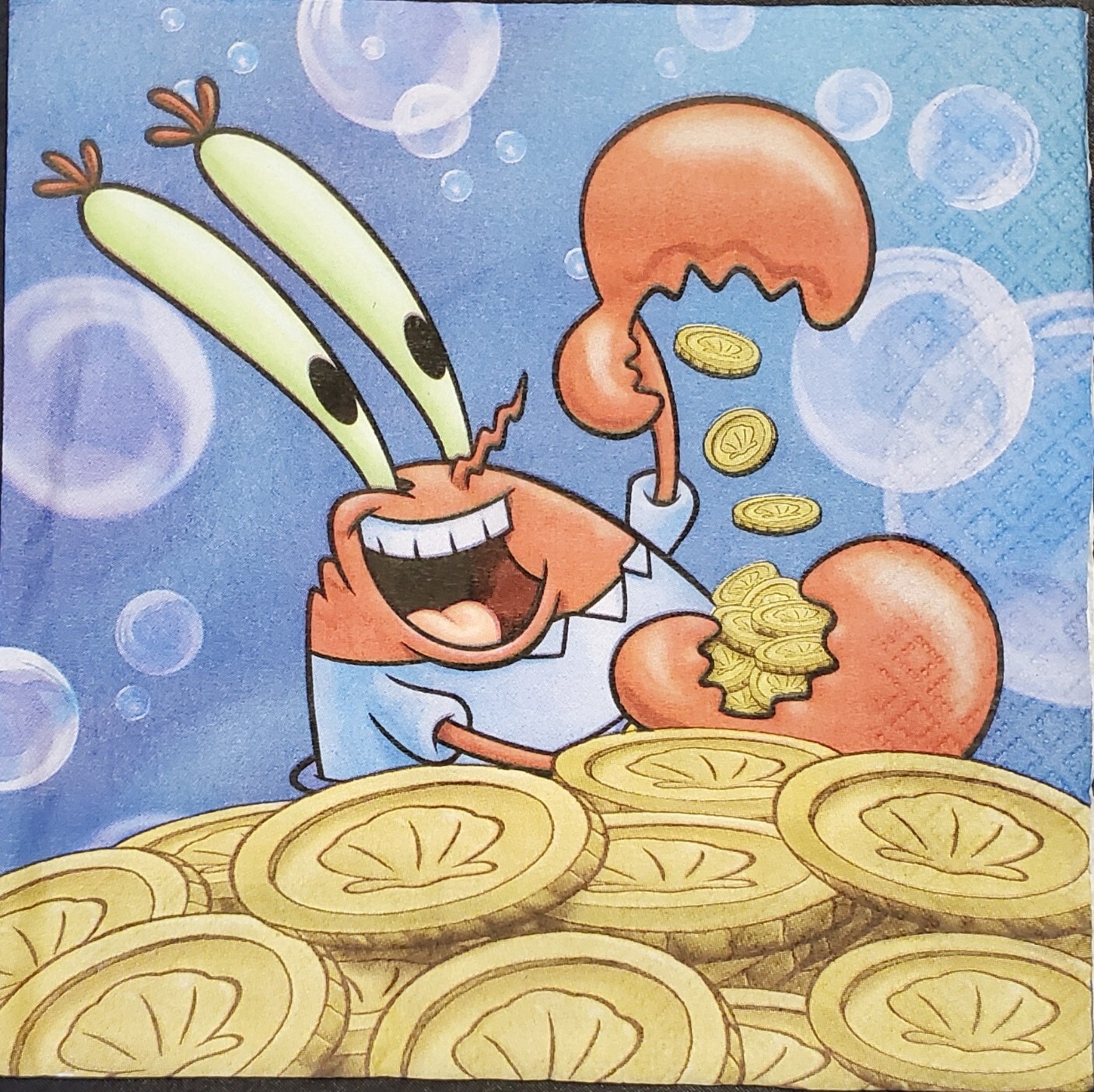Two Sponge Bob Larry Lobster Paper Luncheon Napkins Art Crafts Decoupage