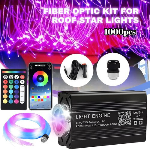 1000PCS Fiber Optic Car Home Headliner Star Light Kit Roof Twinkle Ceiling Light