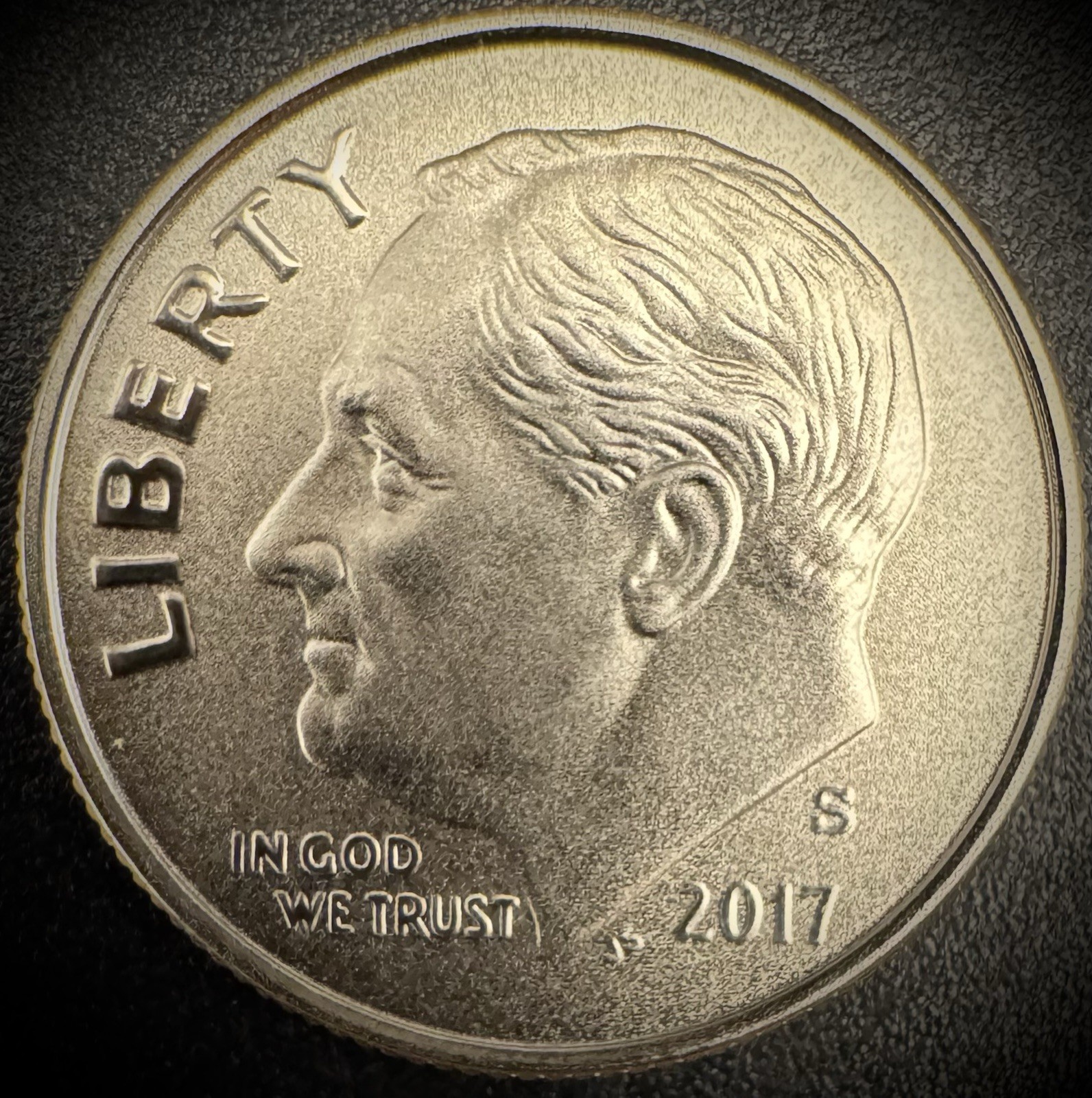 2017-S GEM ENHANCED Uncirculated Roosevelt Dime Clad From US Mint Enhanced Set