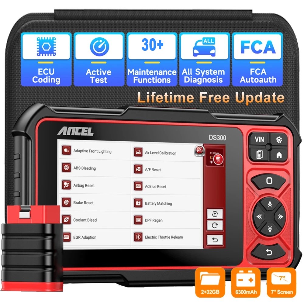 ANCEL DS300 OBD2 Scanner Diagnostic Tool All System ECU Coding Active Test