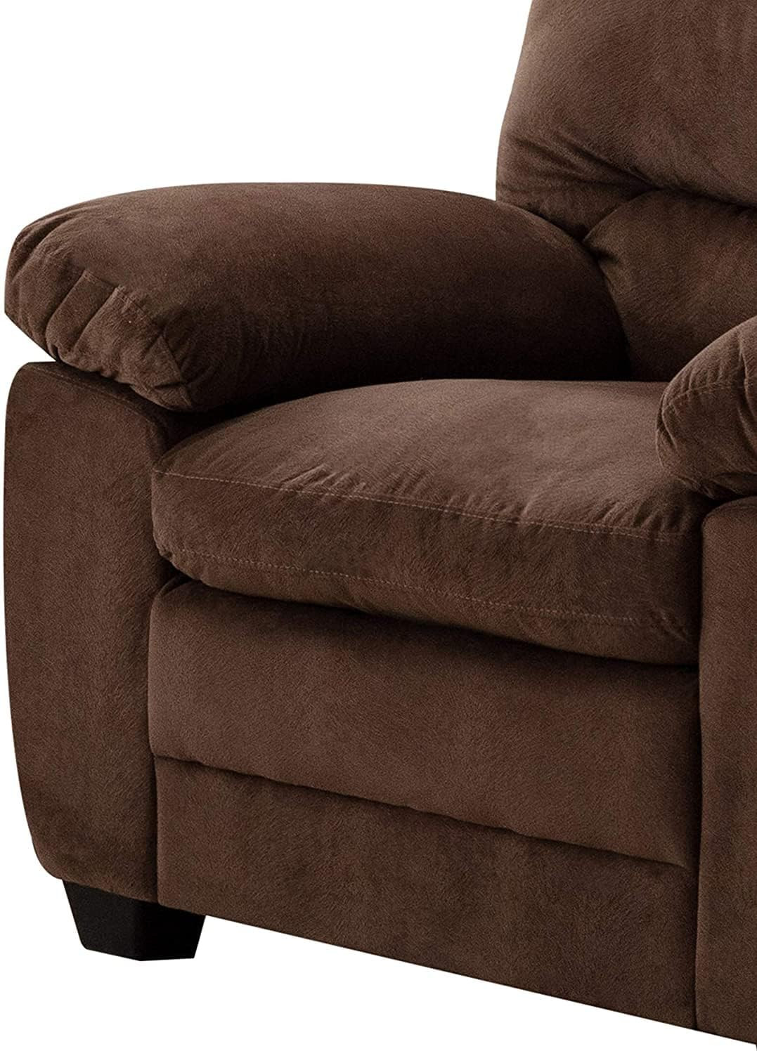 Mid Century Modern Plush Velvet Chair in Walnut Brown - Andres