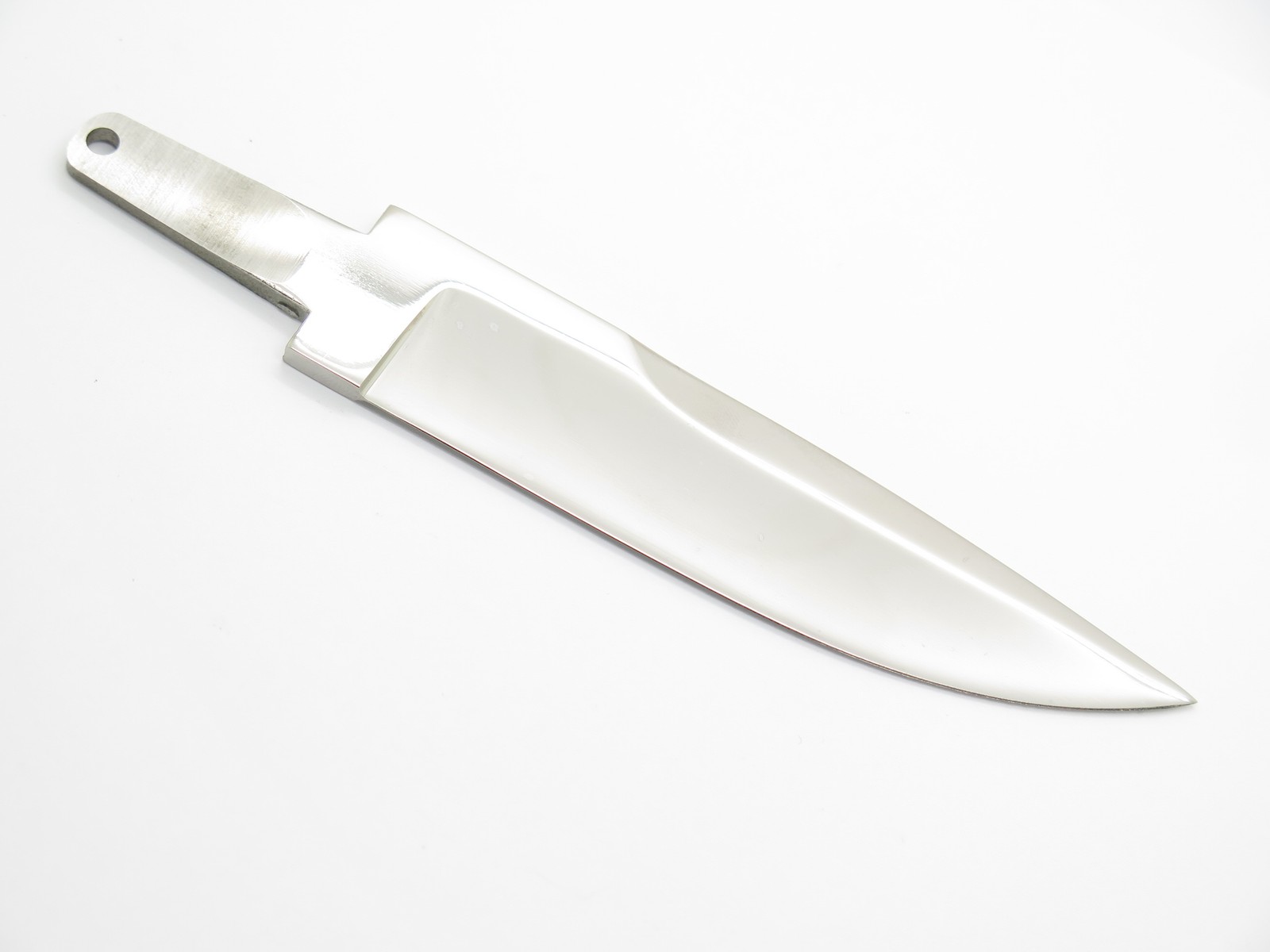 Vtg Explorer Seki Japan Tak Fukuta 4.625" Mirror Fixed Knife Making Blade Blank