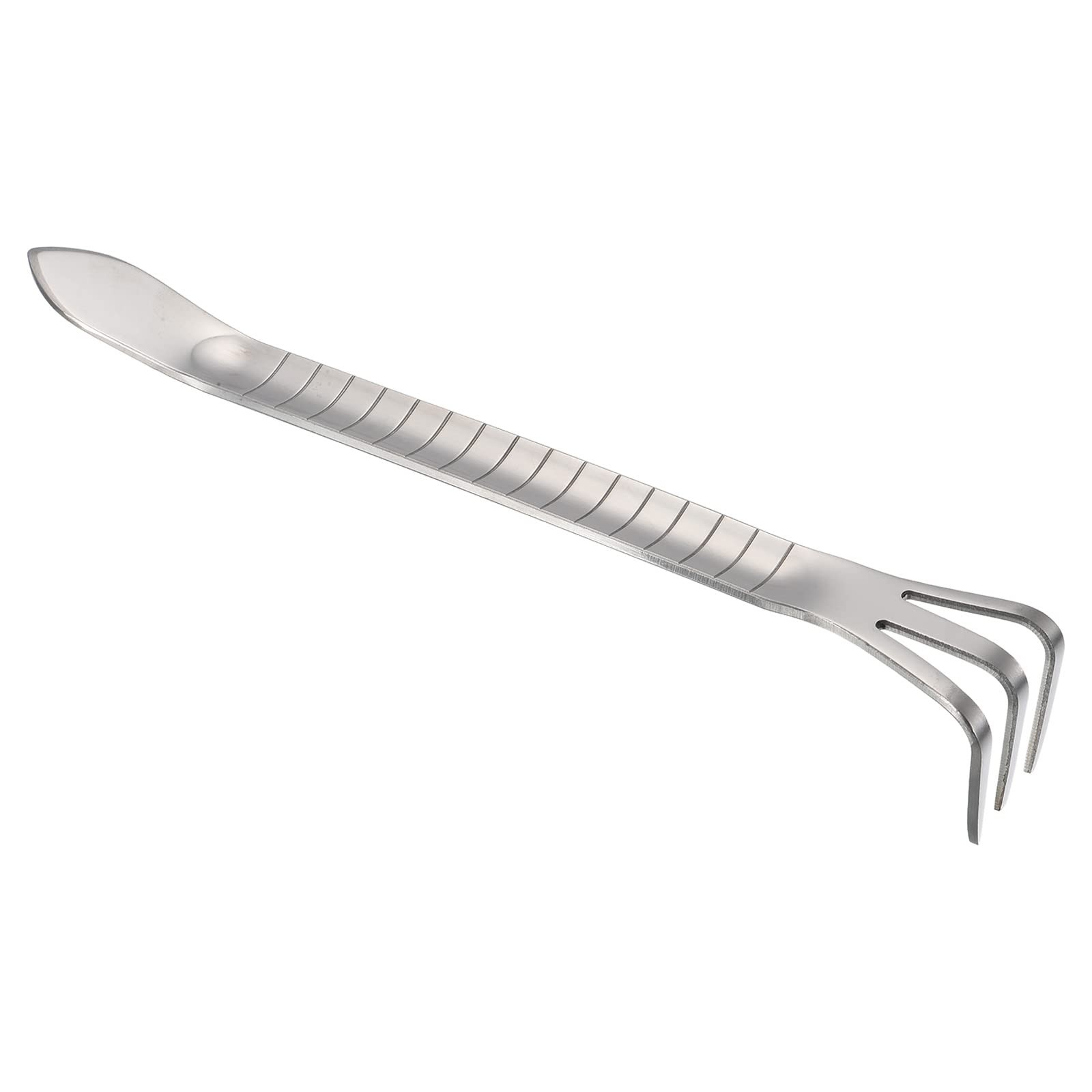 Root Rake, Stainless Steel 3 Prong Thickened Non-Slip Handle Loosening Soil C...