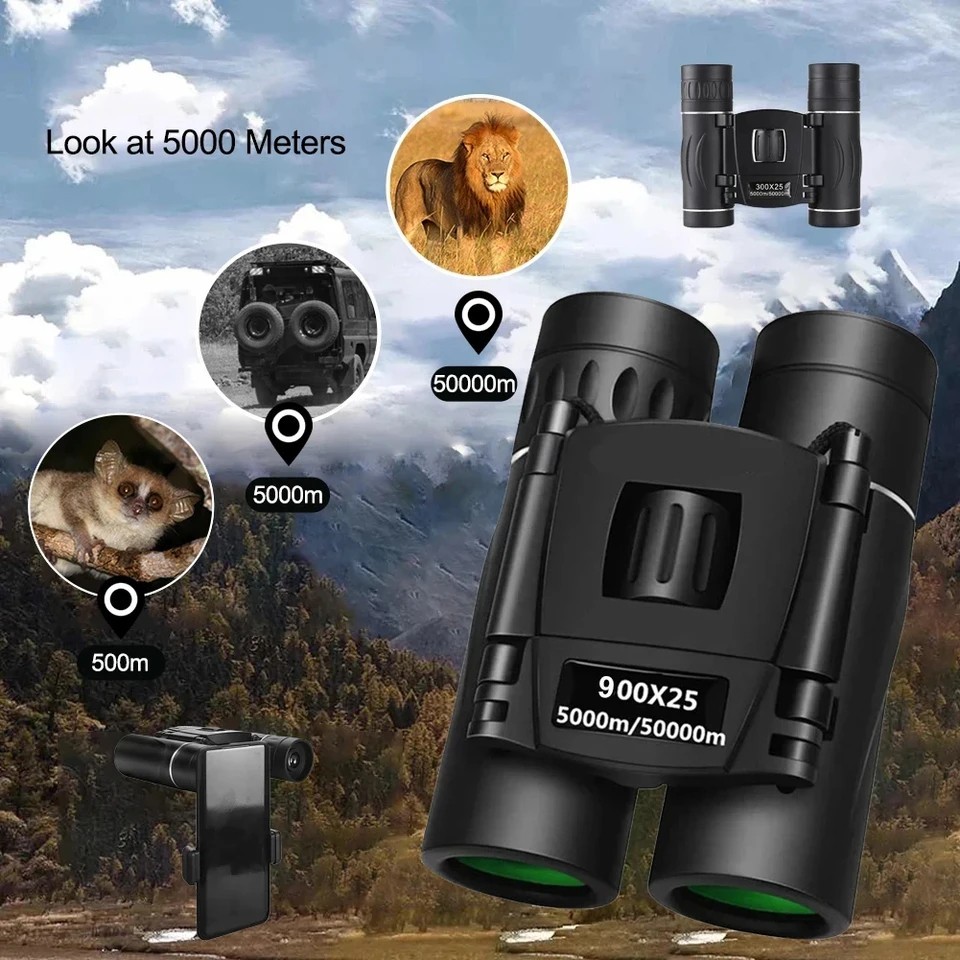 900x25 HD Binoculars BAK4 Long Range Telescope Camping Hunting Travel UK