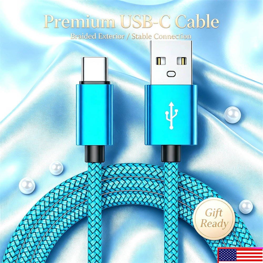 For iPhone 17 Samsung S25 USB Type C Charger Cable Heavy Duty Fast Charging Cord