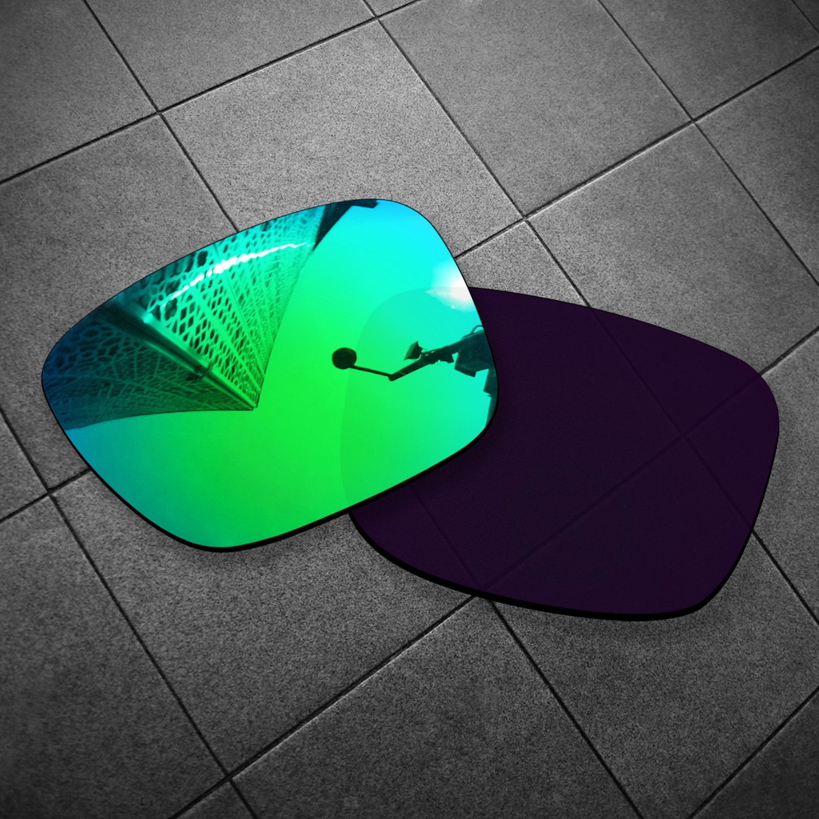 Jade Green Mirrored Replacement Lenses for-Oakley Sliver F POLARIZED