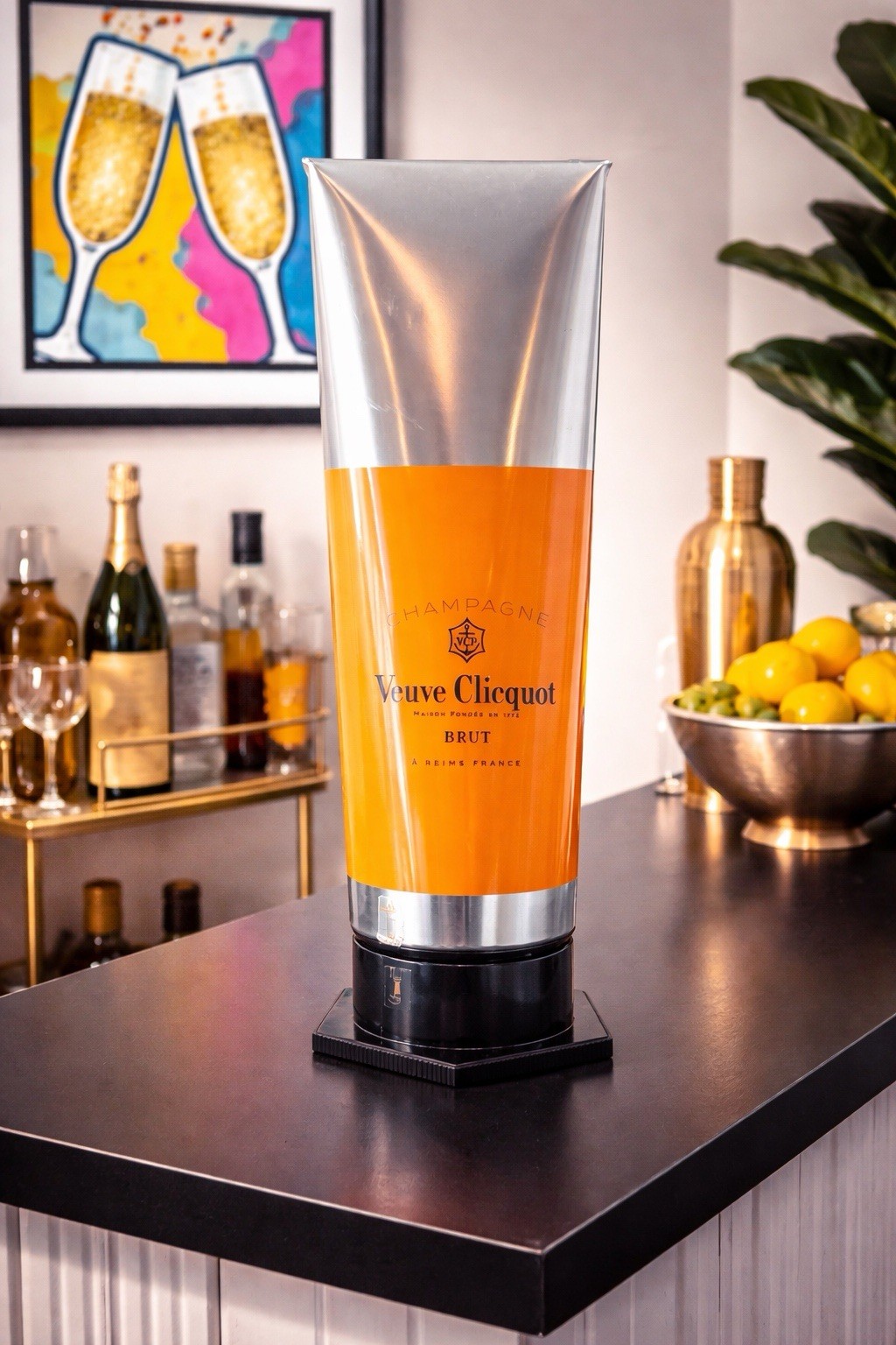 Veuve Clicquot Champagne Bottle Cooler Paint Tube Ice Bucket 2H Cold Holder