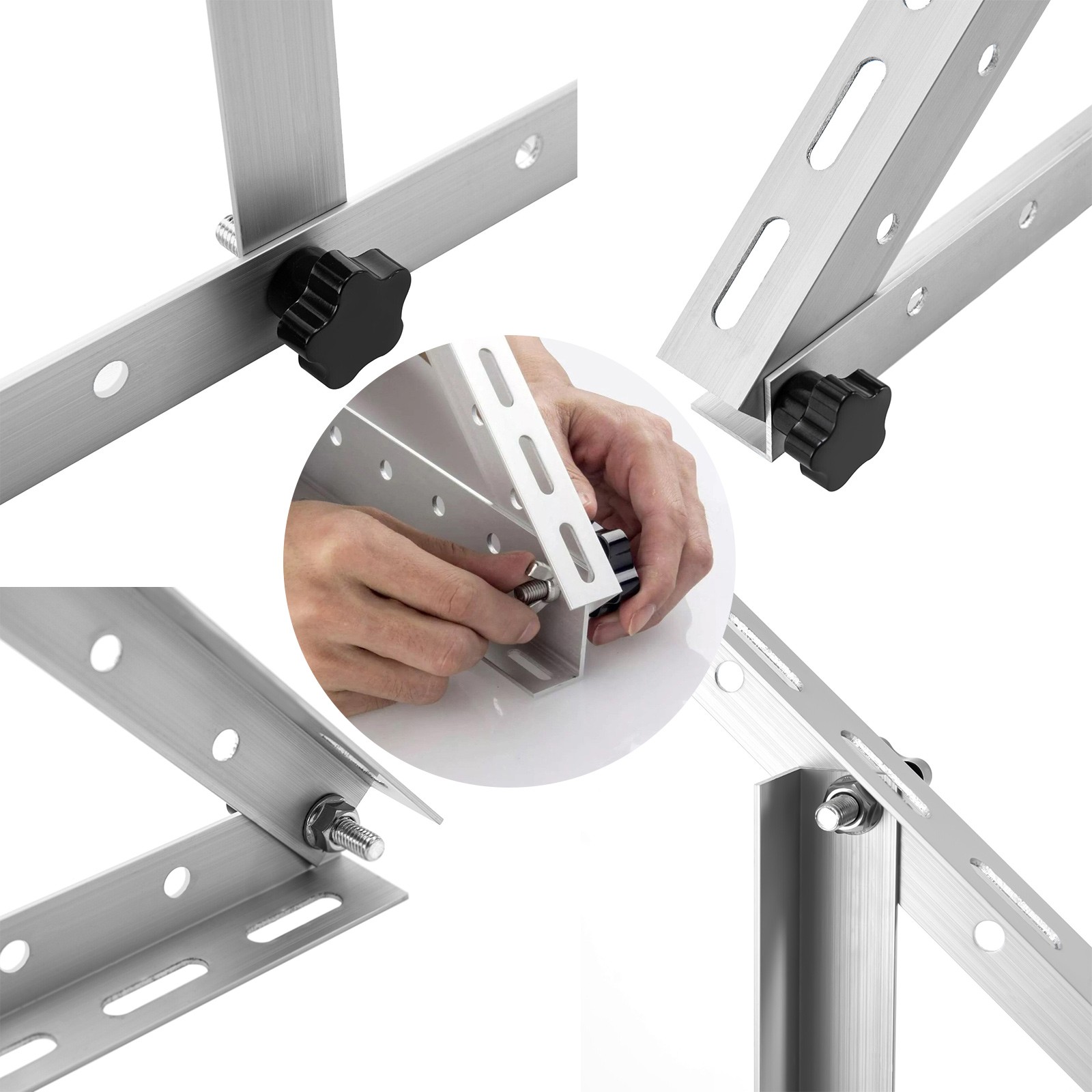 45in 4Sets Enhanced Solar Panel Mounting Brackets Kit Ground Mount Farm/Off-Grid