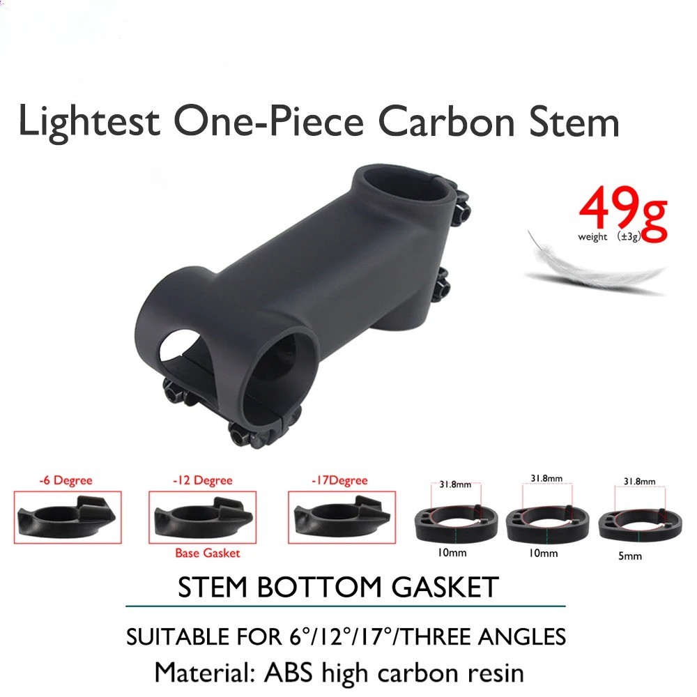 MTB/Road Gravel Bicycle Handlebar Carbon Stem Internal Cables Handlebar Stand