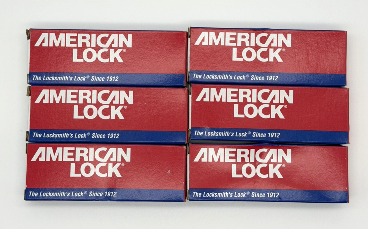 6 pk New American Lock Aluminum Padlock A1107KARED Keyed Alike Red Shackle 76mm