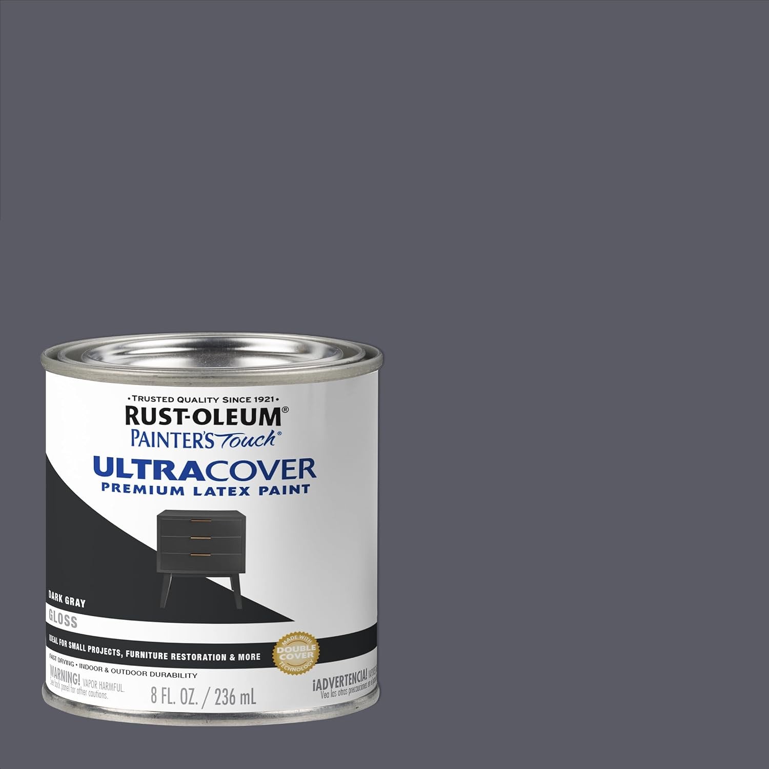 Rust Oleum Painter's Touch Latex Gloss Dark Gray Paint 8 Fl Oz Interior