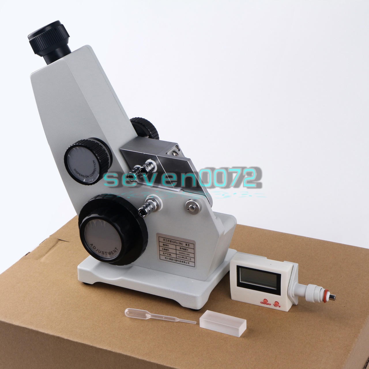 2WAJ Abbe Refractometer 0-95% Brix & 1.300-1.700 ND Lab Monocular