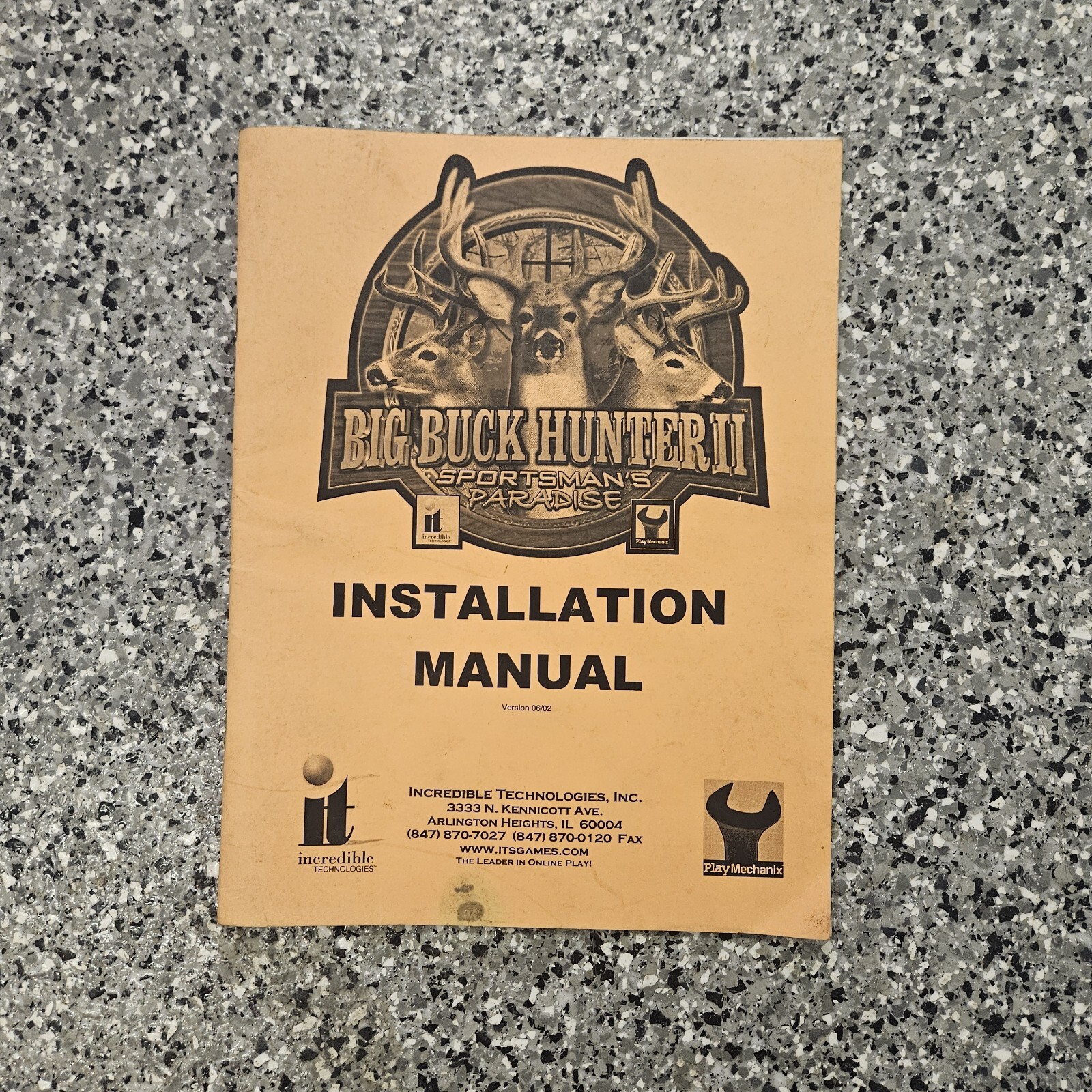 *** Big Buck Hunter II Arcade Game Kit Set-up Manual Service Guide Coin-op ***