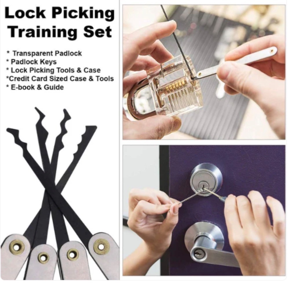 15 PCS Stainless Steel Practice Tools with Transparent Lock Training Model