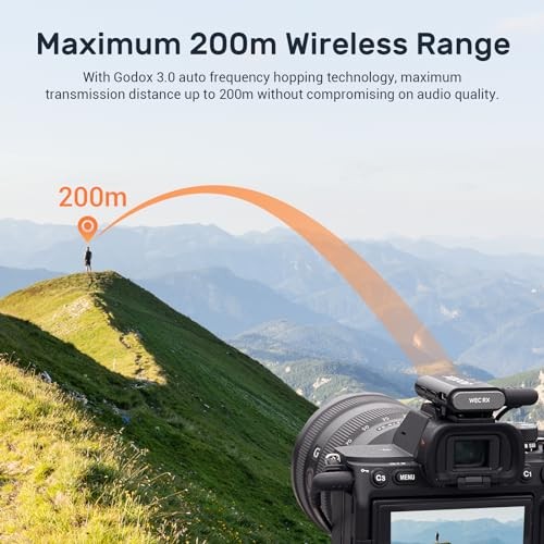WEC Kit1 Wireless Lavalier Microphone | Noise Cancellation, 656ft
