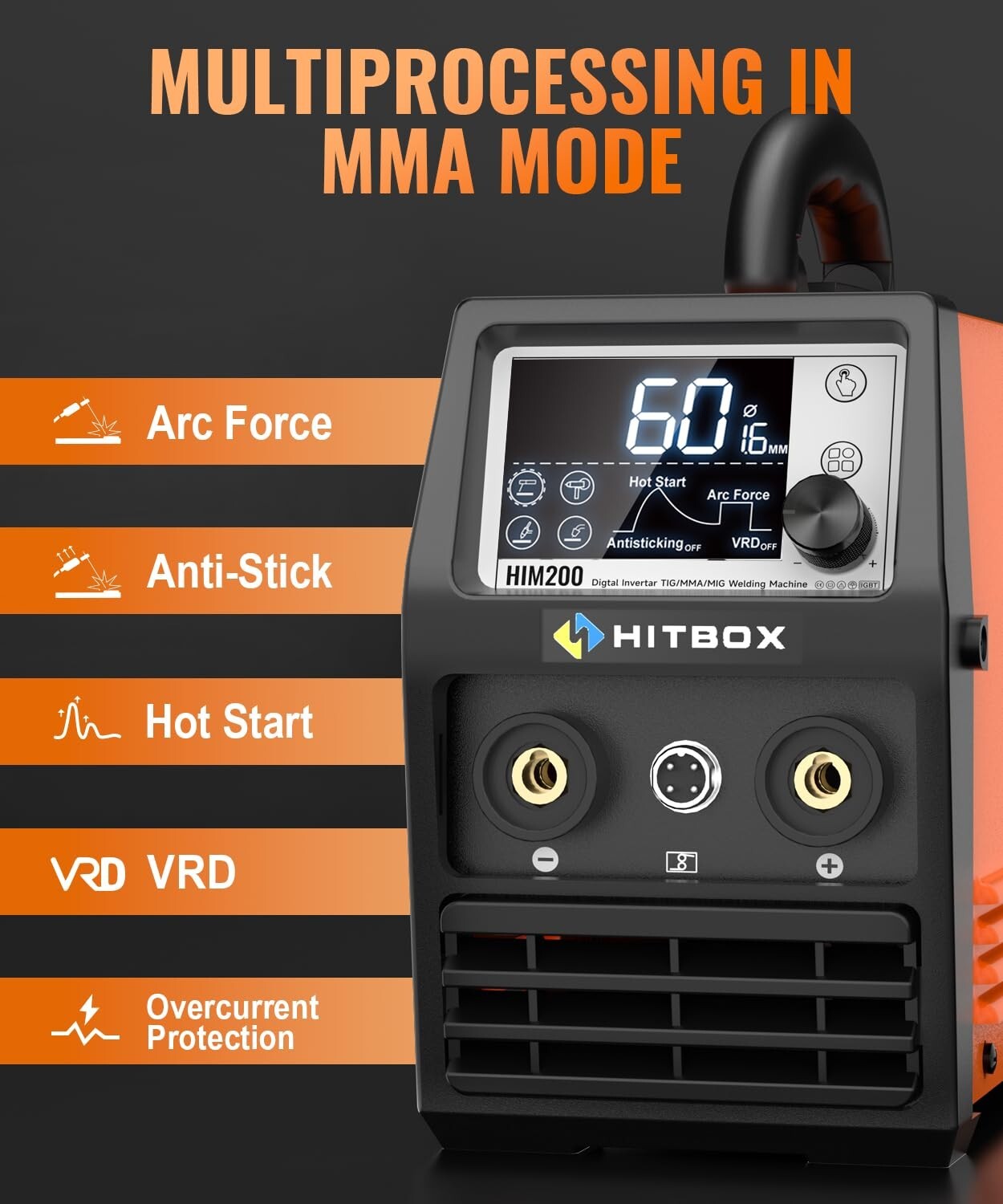 110V 220V 4in1 MIG Welder Inverter Gasless Lift TIG MMA Welding Machine 140Amp