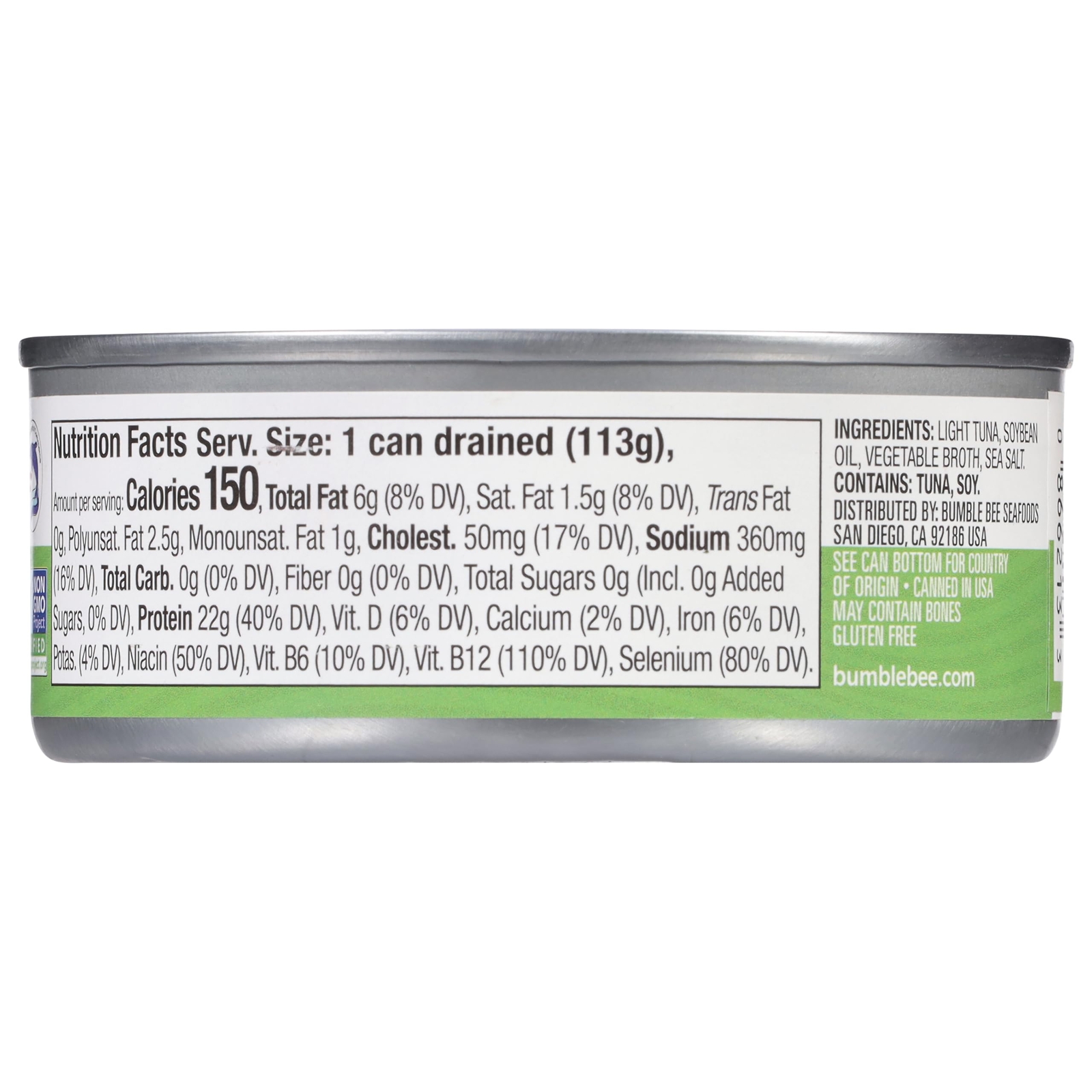Bumble Bee Chunk Light Tuna in Oil 5 oz Cans Pack of 24 - Wild Caught Tuna