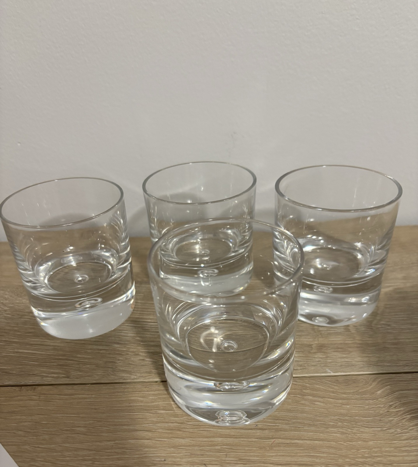 Floating Bubble 2inch Shot Glasses.  Set Of 4, Excellent Condition