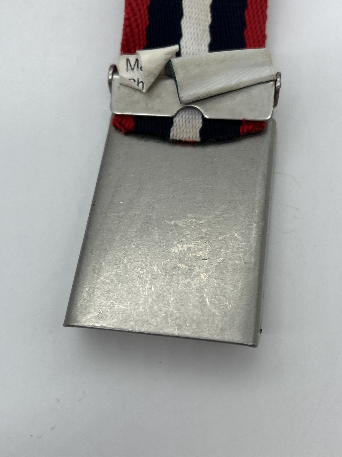 BMW Motorsport Men's Belt 115cm Webbing Metal Buckle Red White Blue