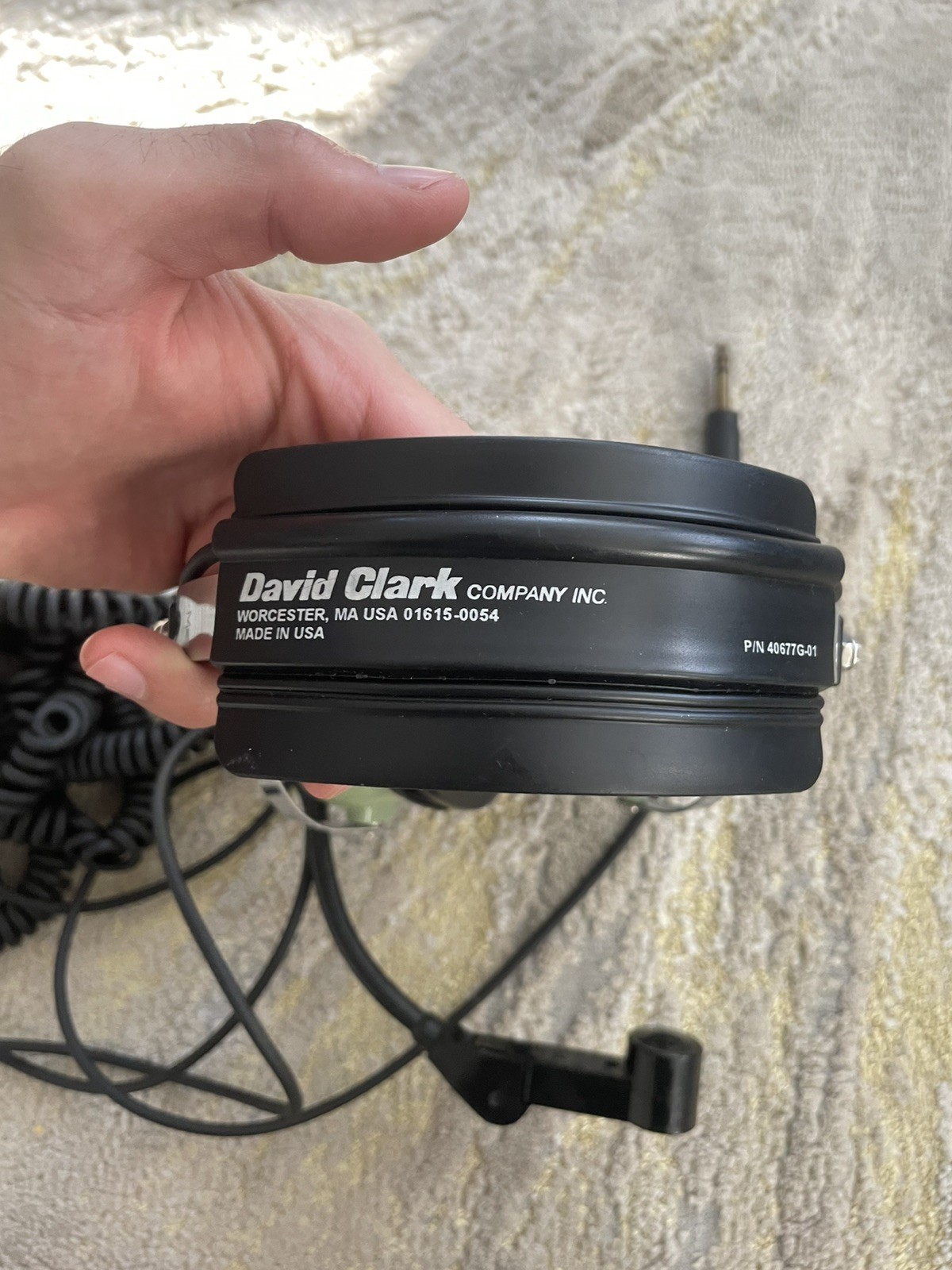 David Clark Model M-1A Aviation Pilot Headphones