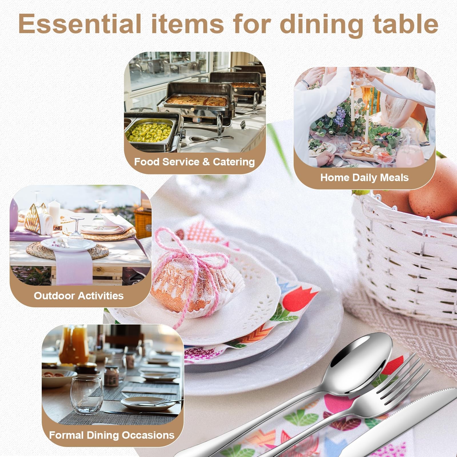 Lazycorner Silverware Set 30 Piece Stainless Steel Flatware Set Silverware Ut...