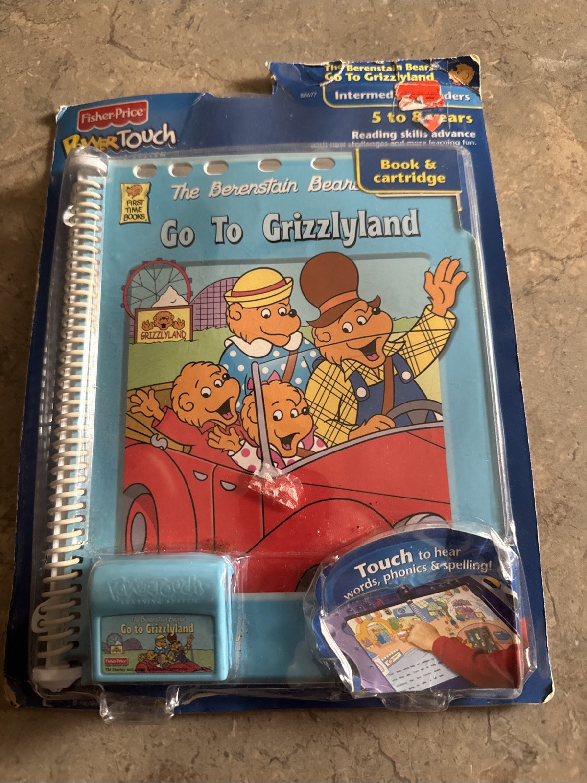 Fisher Price Power Touch Book & Cartridge The Berenstain Bears Go To Grizzlyland