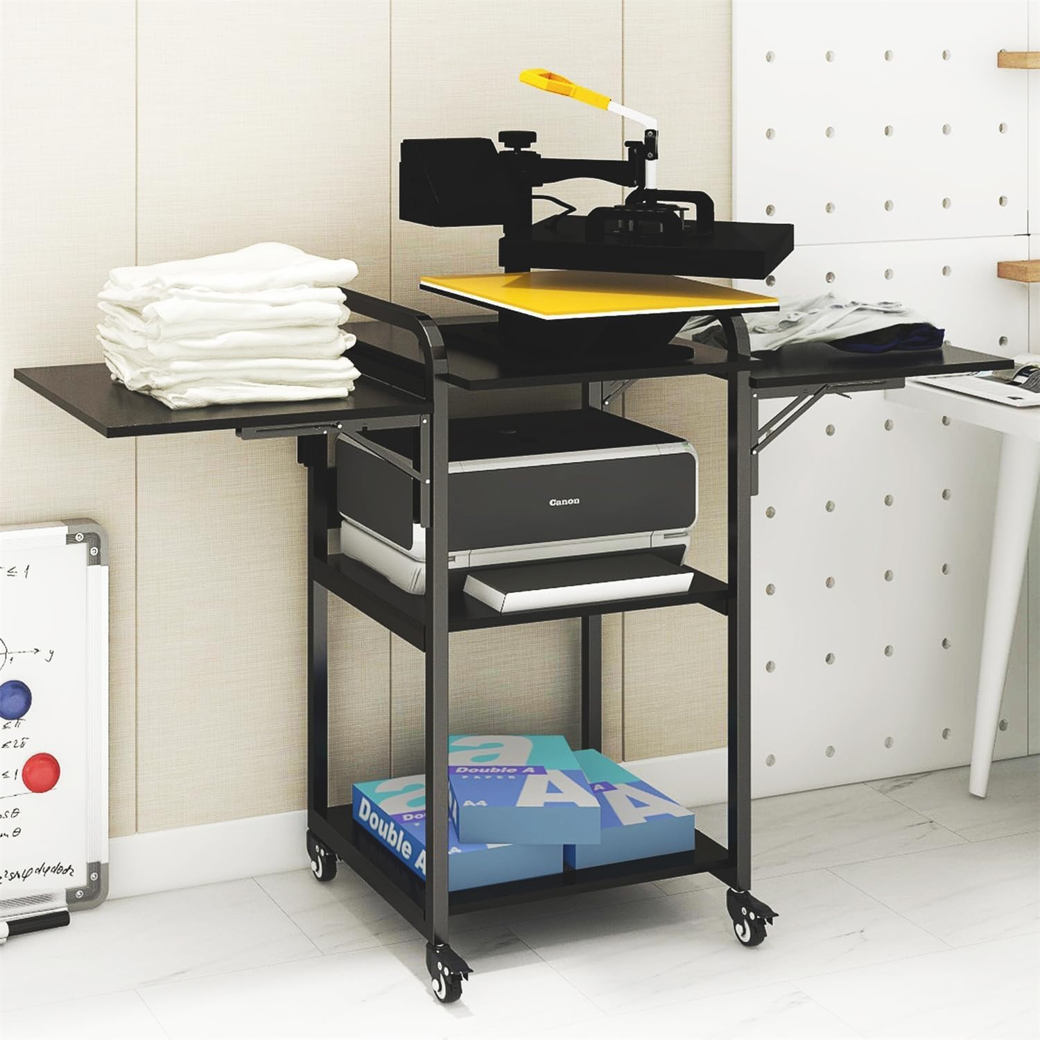 3 Tier Foldable Movable DIY Heat Transfer Press Machine Stands 20'' Heavy Duty R