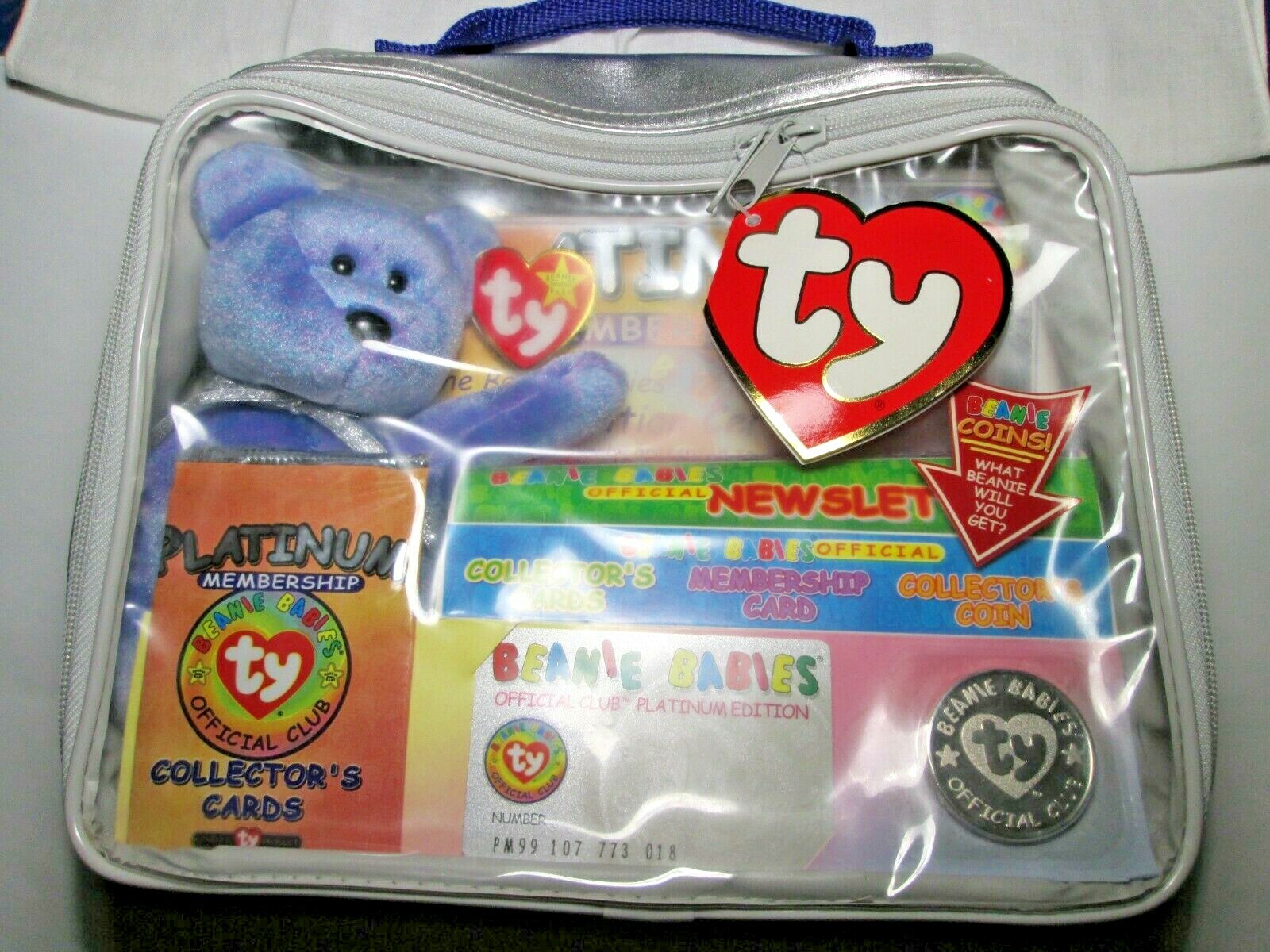 Ty Beanie Babies Official 1999 Platinum Membership Bag 2nd Issue NEW Unopened