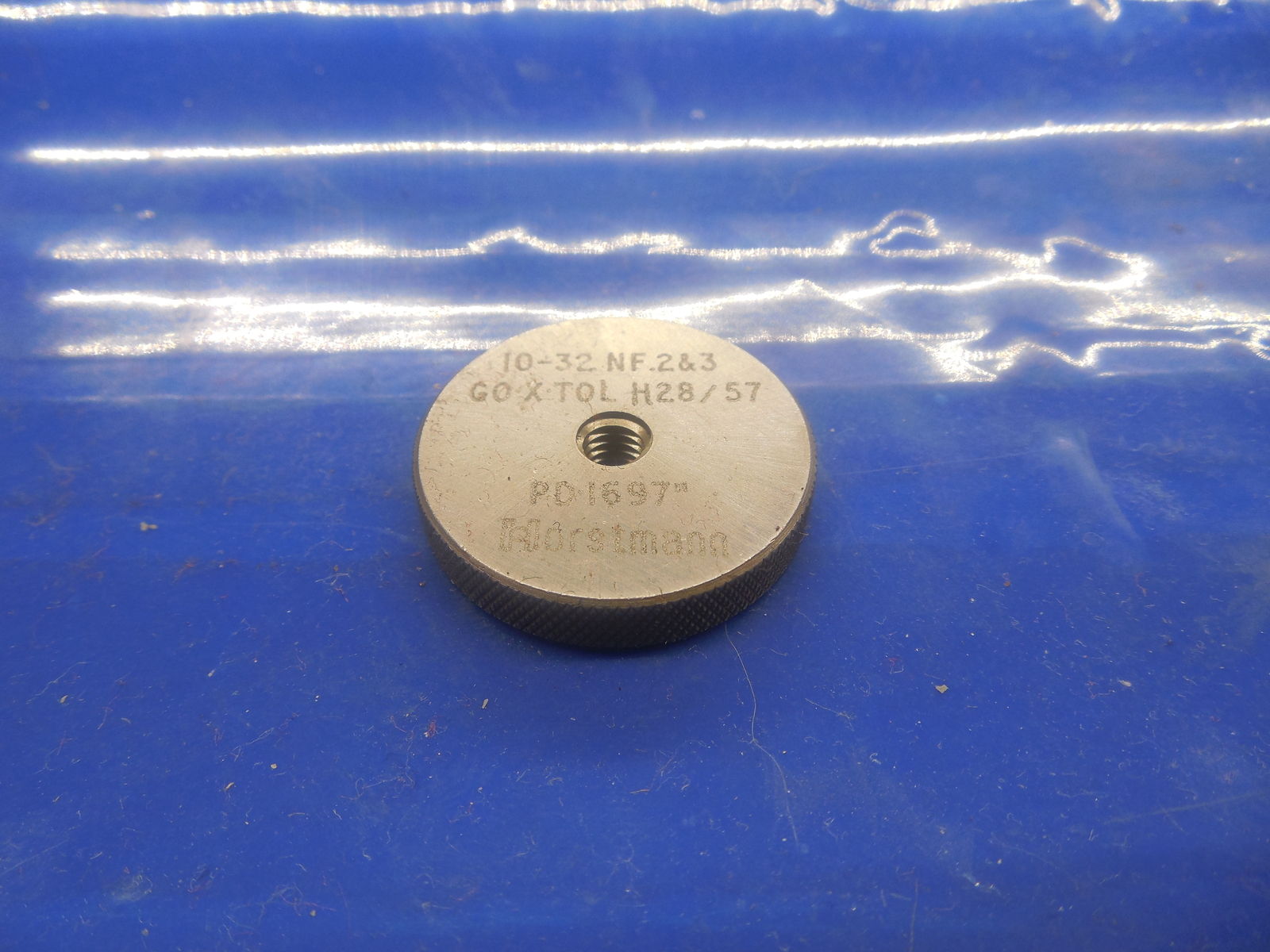 10 32 NF 2 & 3 SOLID THREAD RING GAGE #10 .190 GO ONLY P.D. = .1697 10-32 3A