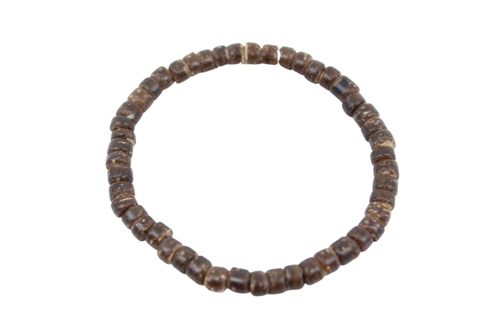 Coconut Shell Bracelet - 7", Dark Brown Coconut Shell (Thin), Hawaiian Surfer