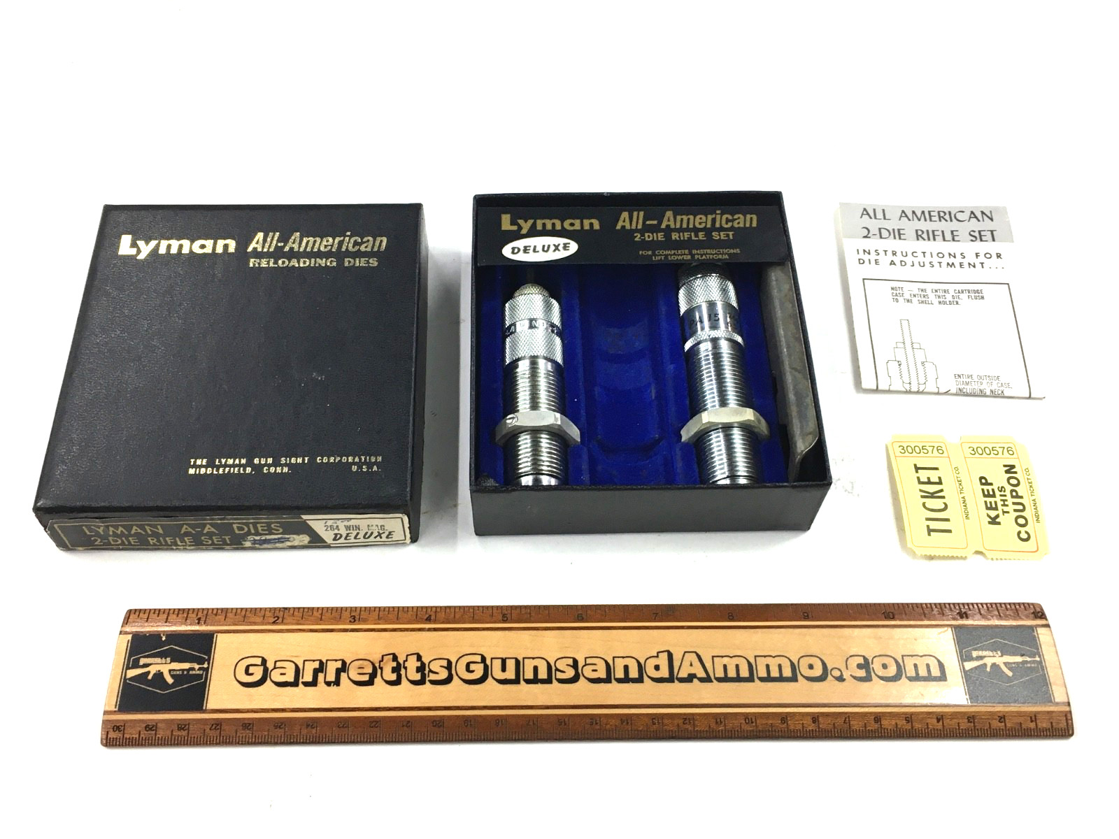 Factory Lyman .264 Winchester Magnum Win Mag reloading dies 2 die set 300576
