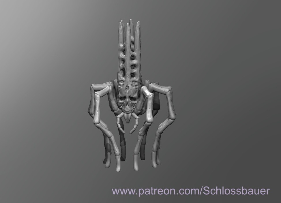 Grey Shiver Insect Demon Spider Monster Manual 28mm Scale DND D&D Tabletop Mini