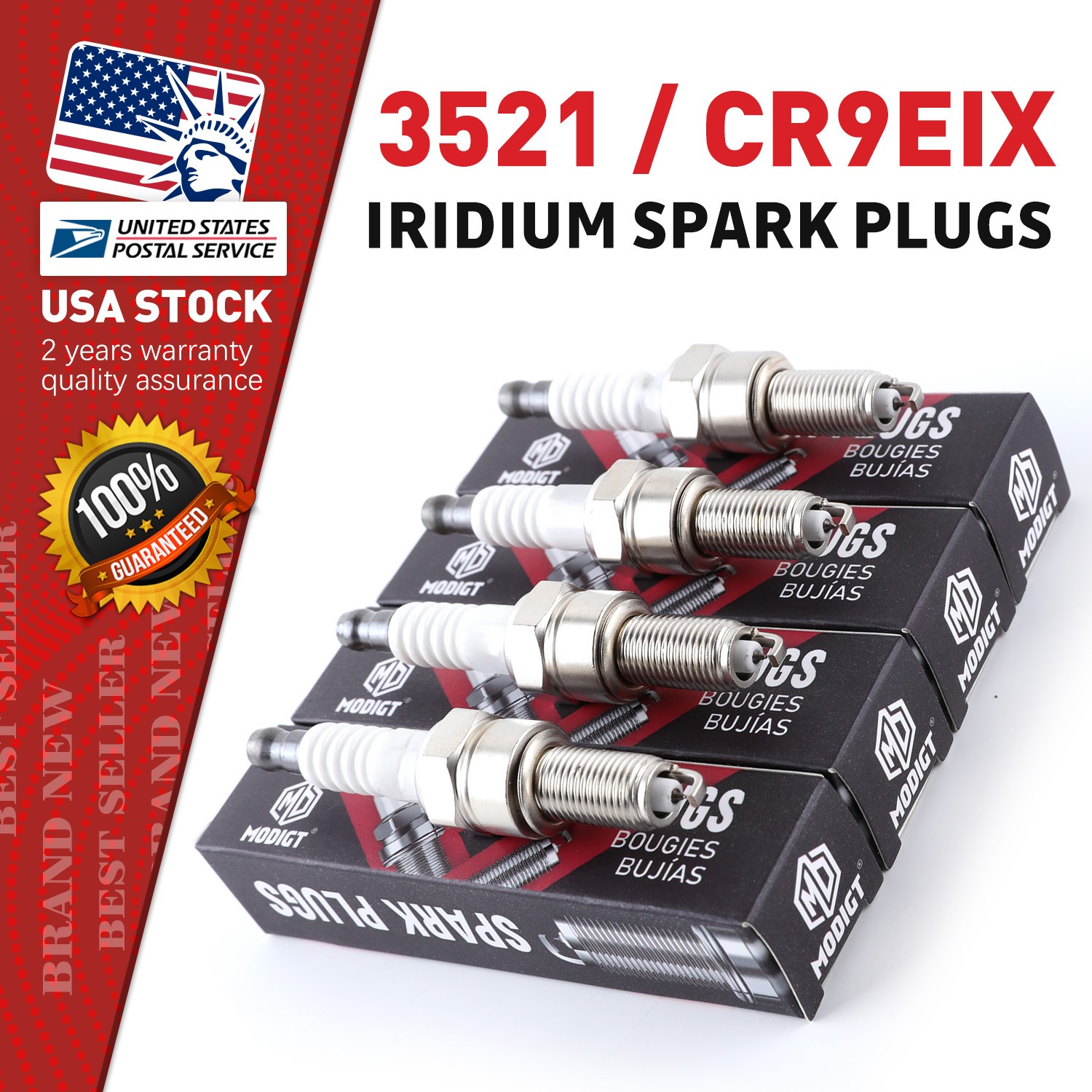 4X For NGK 3521 Iridium Spark Plug For SUZUKI GSXR Motorcycle Tune Up Kit CR9EIX