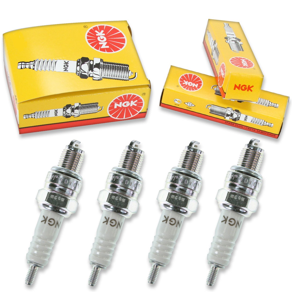 4pcs NGK 2168 Standard C8HA Motorcycle Spark Plug Tune Up Kit Set td