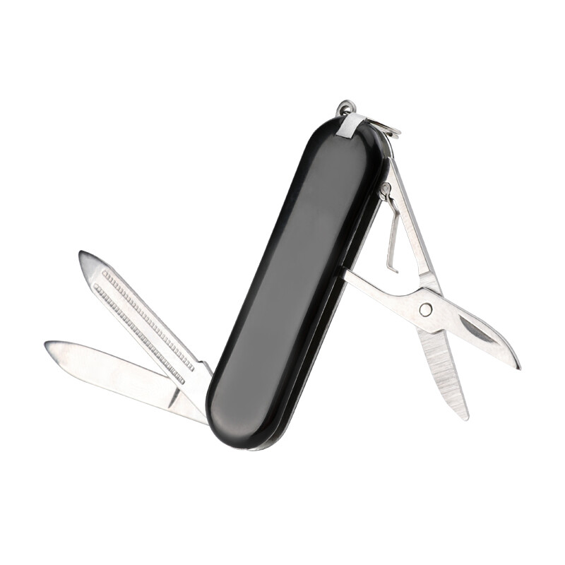 Multi-Function Army Knife - Black Mini Multi-Tool, Pocket Knife with Scissors
